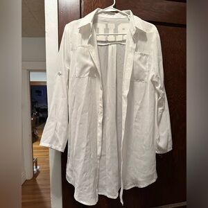 White bride beach cover up